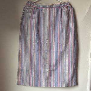 Vintage Striped Multicolor Women's Skirt